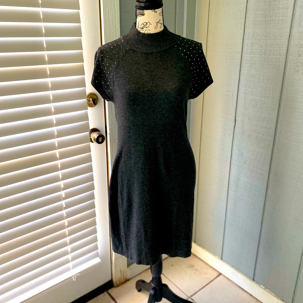 Apt9 Mock Turtleneck Short Sleeved Dress Size Med